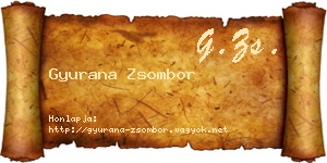 Gyurana Zsombor névjegykártya